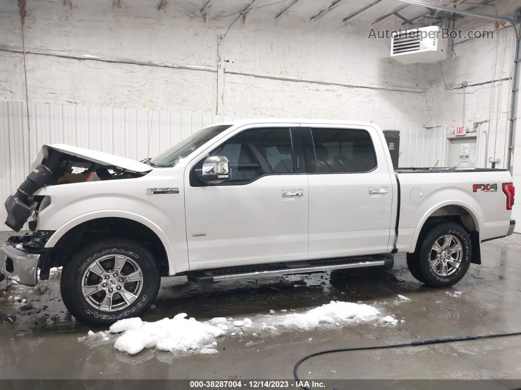 2017 Ford F-150 Lariat White vin: 1FTEW1EGXHKD83672