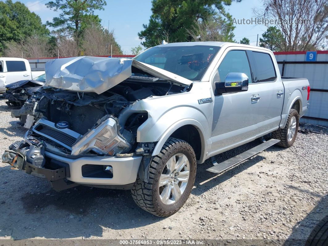 2018 Ford F-150 Xl/xlt/lariat Silver vin: 1FTEW1EGXJFA76811