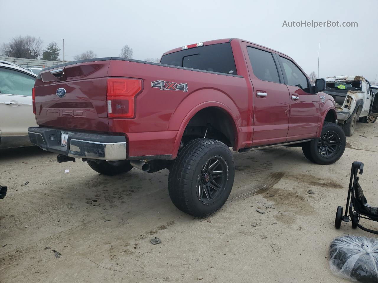 2018 Ford F150 Supercrew Red vin: 1FTEW1EGXJFB06311