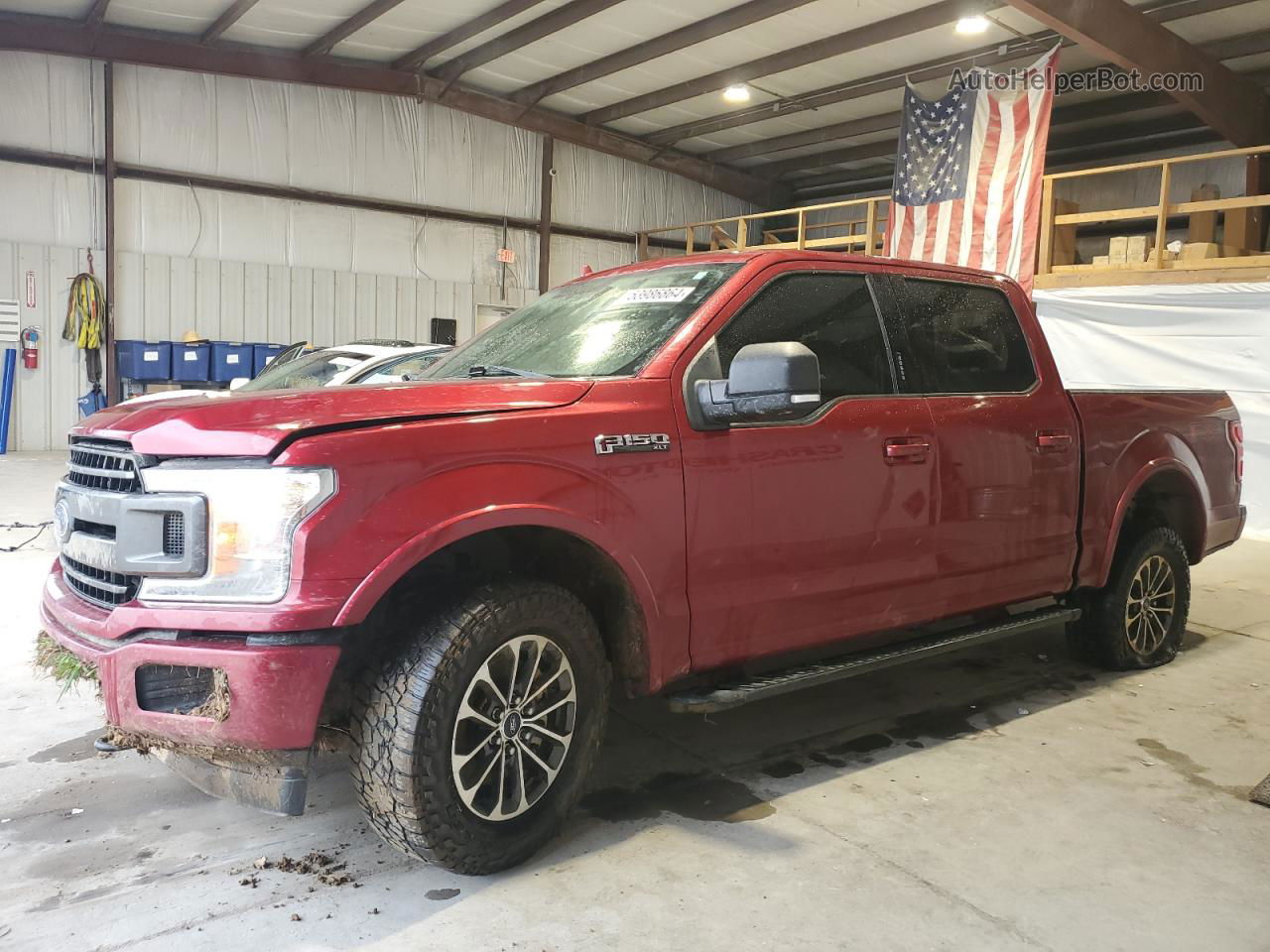 2018 Ford F150 Supercrew Burgundy vin: 1FTEW1EGXJKE05515