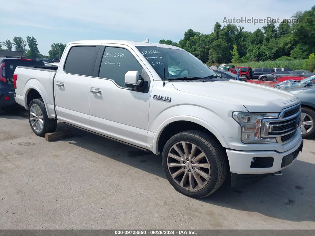 2019 Ford F-150 Limited White vin: 1FTEW1EGXKFA15430