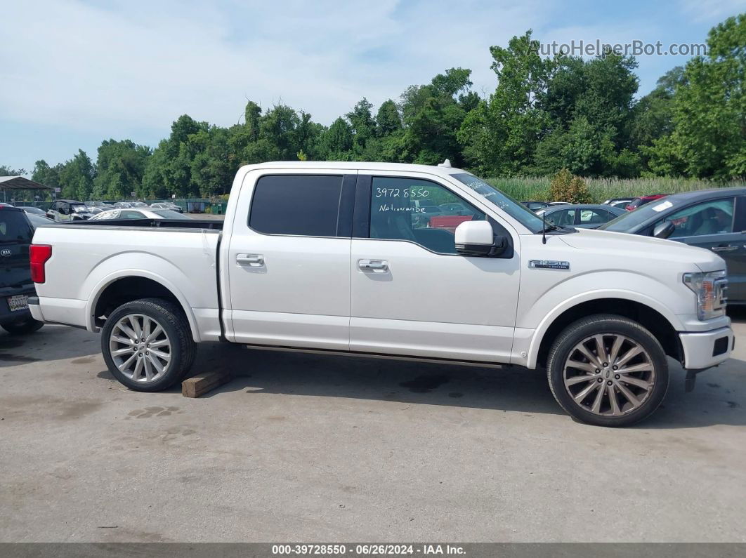 2019 Ford F-150 Limited White vin: 1FTEW1EGXKFA15430