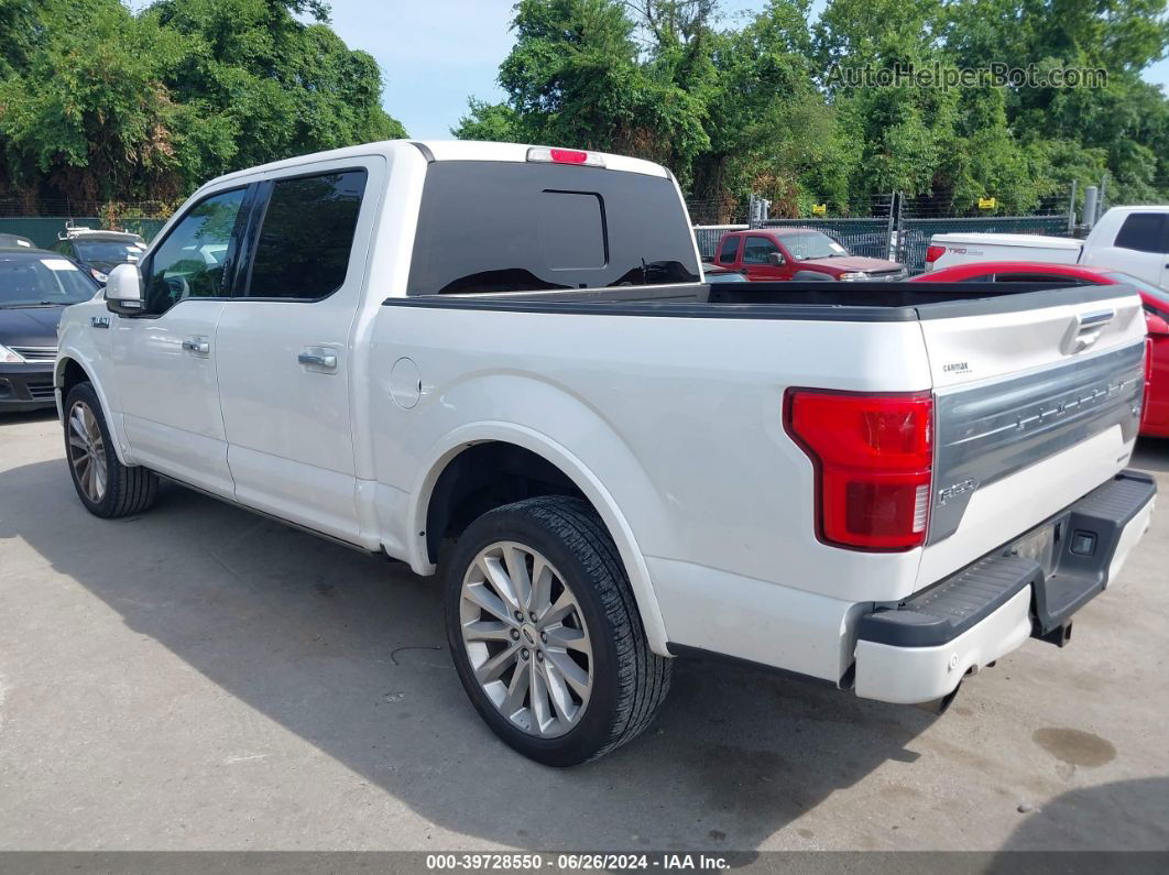 2019 Ford F-150 Limited White vin: 1FTEW1EGXKFA15430