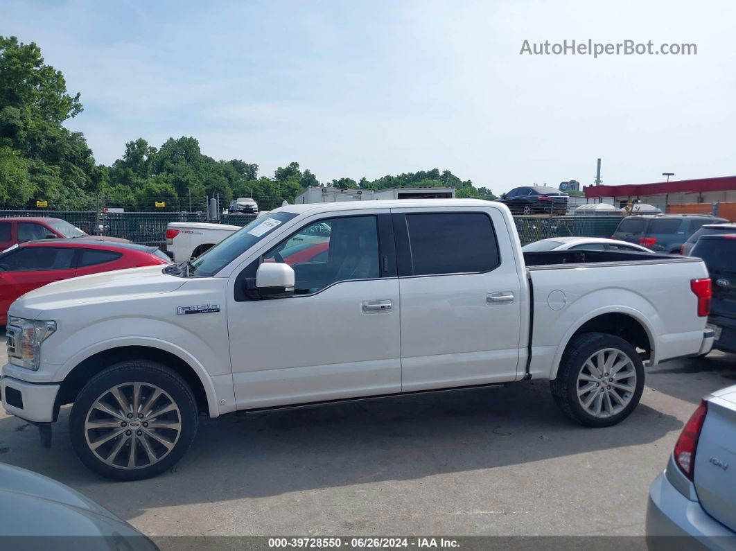 2019 Ford F-150 Limited White vin: 1FTEW1EGXKFA15430