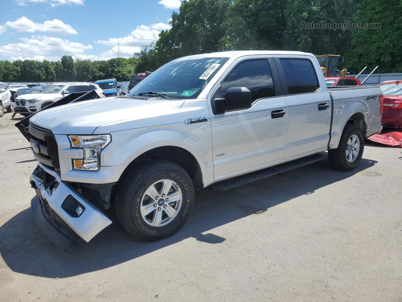 2017 Ford F150 Supercrew Silver vin: 1FTEW1EP0HFC76736