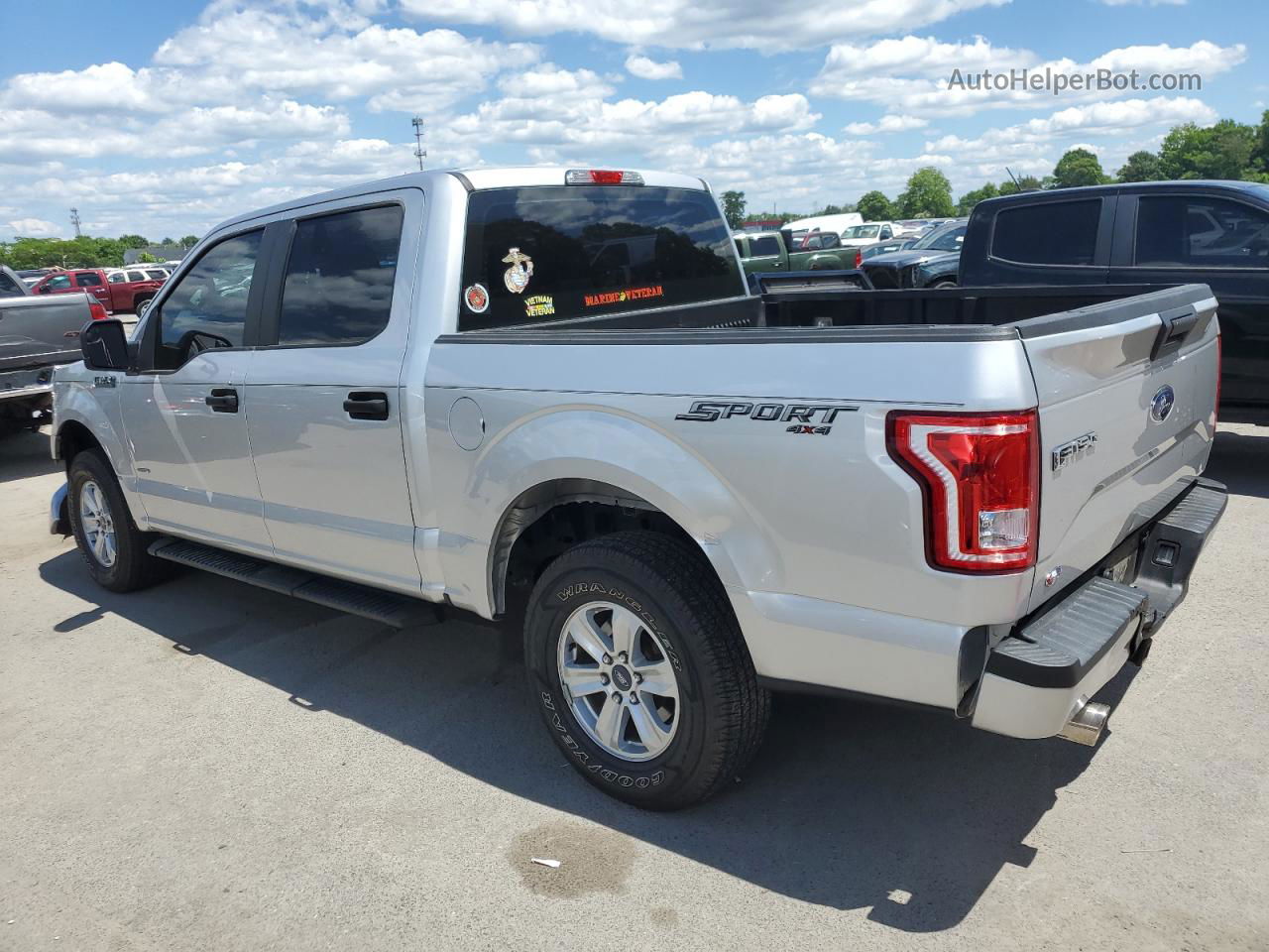 2017 Ford F150 Supercrew Silver vin: 1FTEW1EP0HFC76736