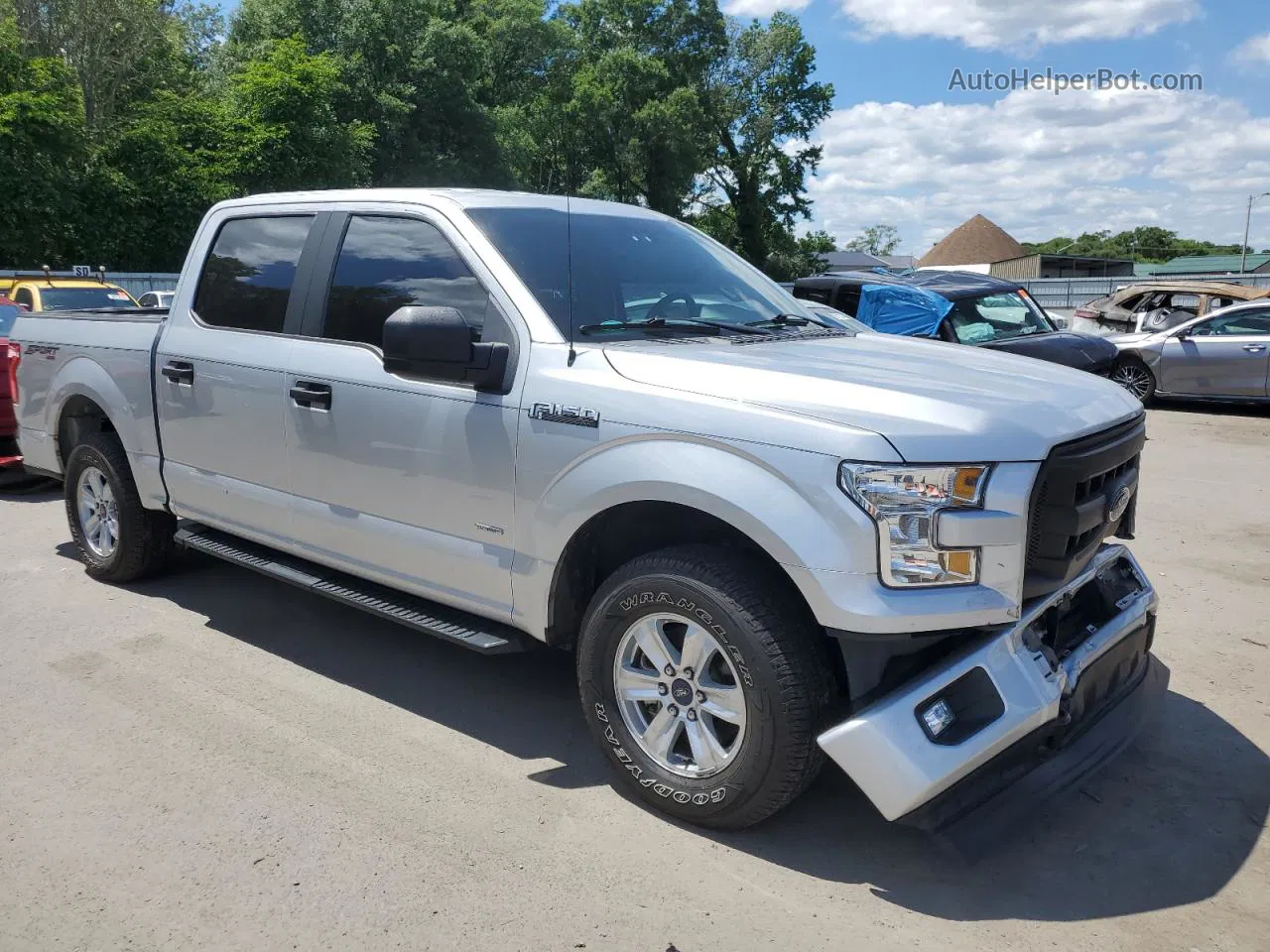 2017 Ford F150 Supercrew Silver vin: 1FTEW1EP0HFC76736