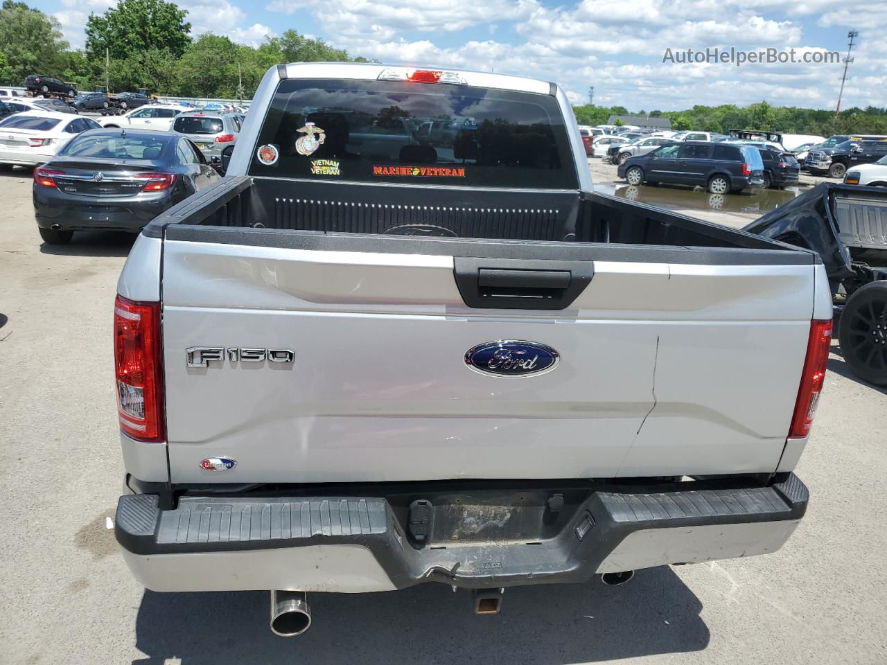 2017 Ford F150 Supercrew Silver vin: 1FTEW1EP0HFC76736