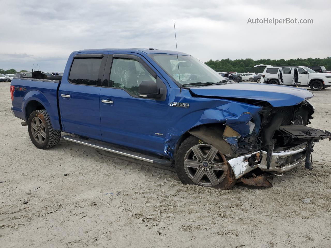 2017 Ford F150 Supercrew Blue vin: 1FTEW1EP0HKC58048