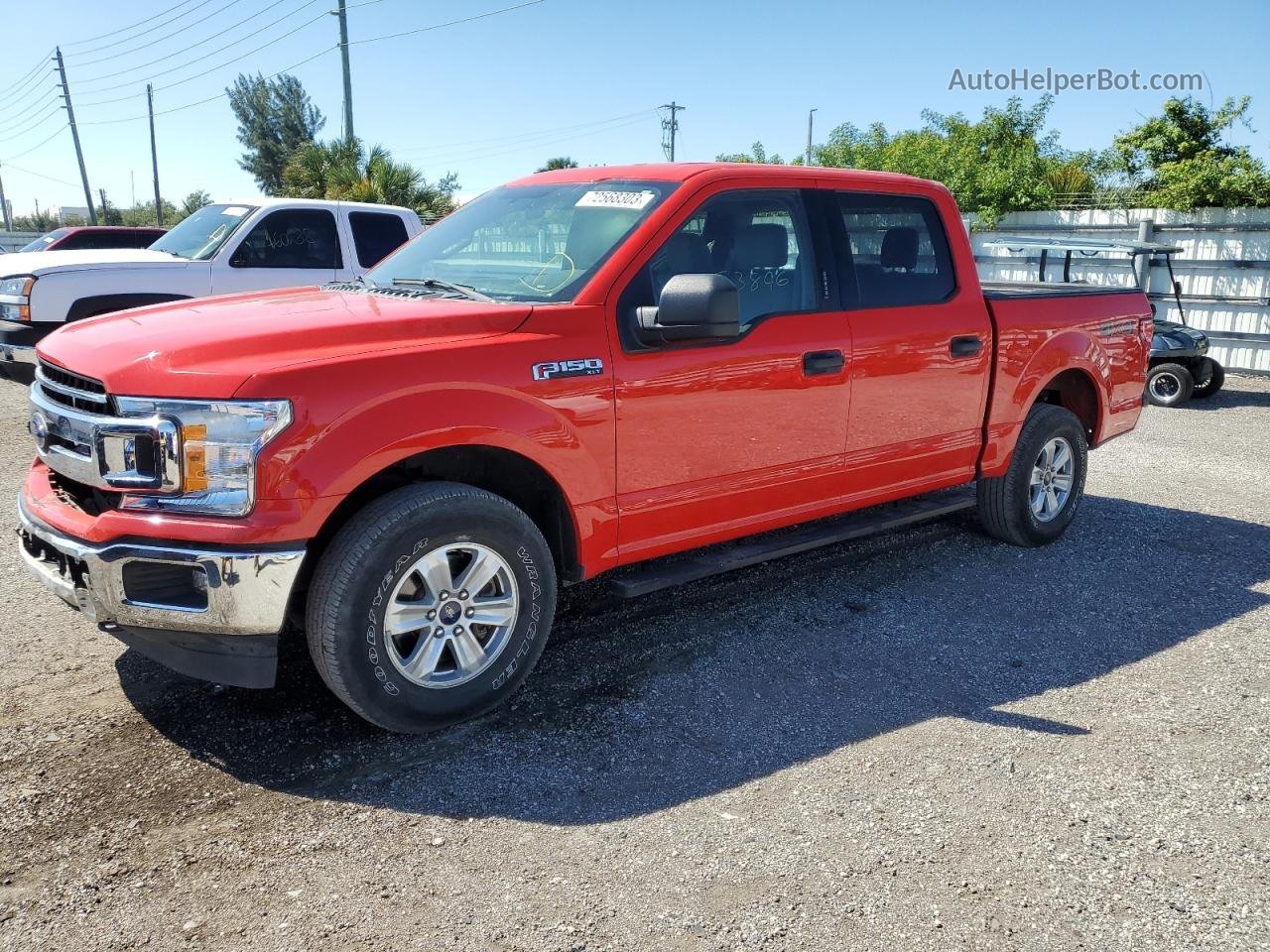 2018 Ford F150 Supercrew Red vin: 1FTEW1EP0JFD54504