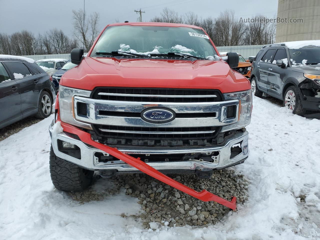 2018 Ford F150 Supercrew Red vin: 1FTEW1EP0JFD62599