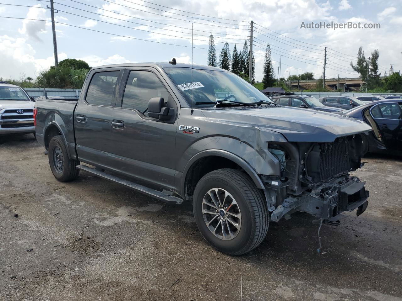 2019 Ford F150 Supercrew Gray vin: 1FTEW1EP0KFB61609