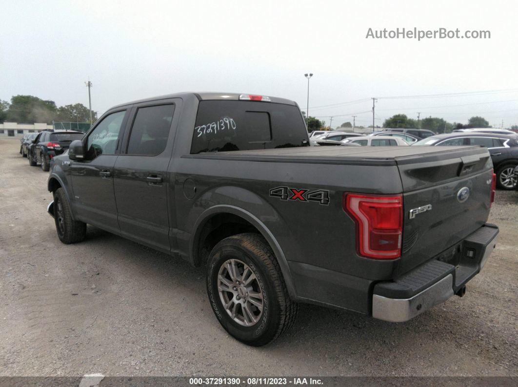 2017 Ford F-150 Lariat Gray vin: 1FTEW1EP1HKD77825