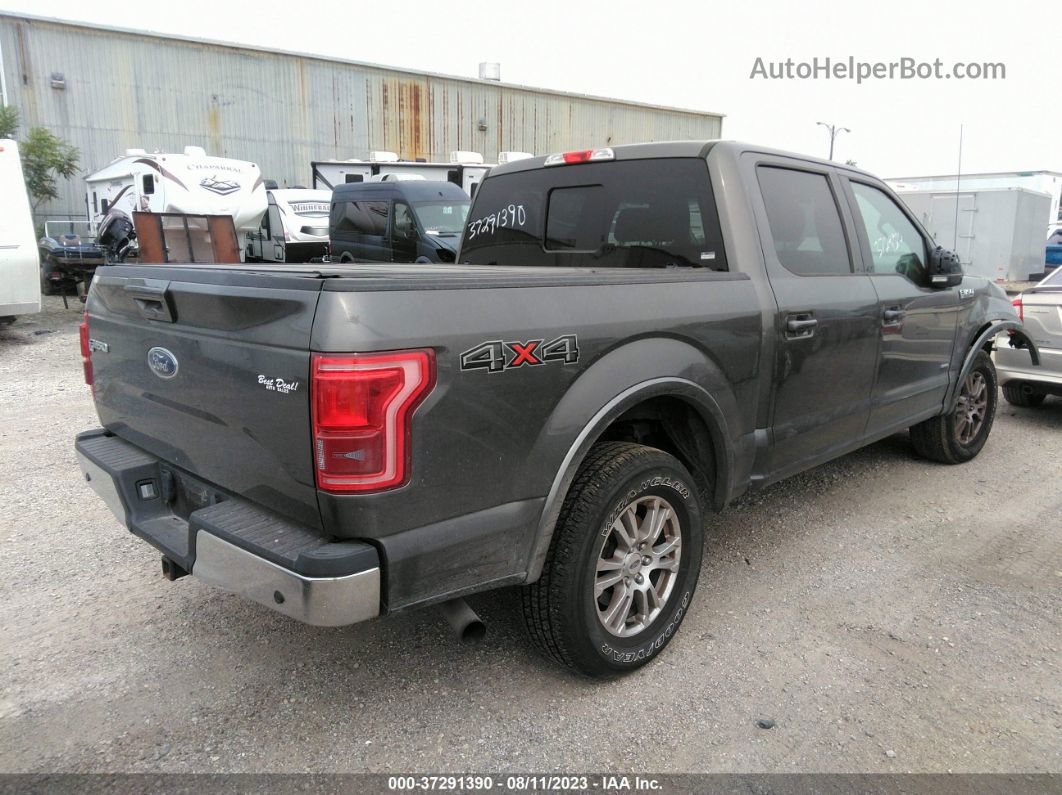 2017 Ford F-150 Lariat Gray vin: 1FTEW1EP1HKD77825