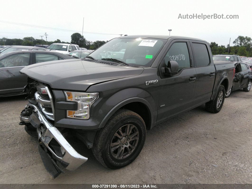 2017 Ford F-150 Lariat Gray vin: 1FTEW1EP1HKD77825