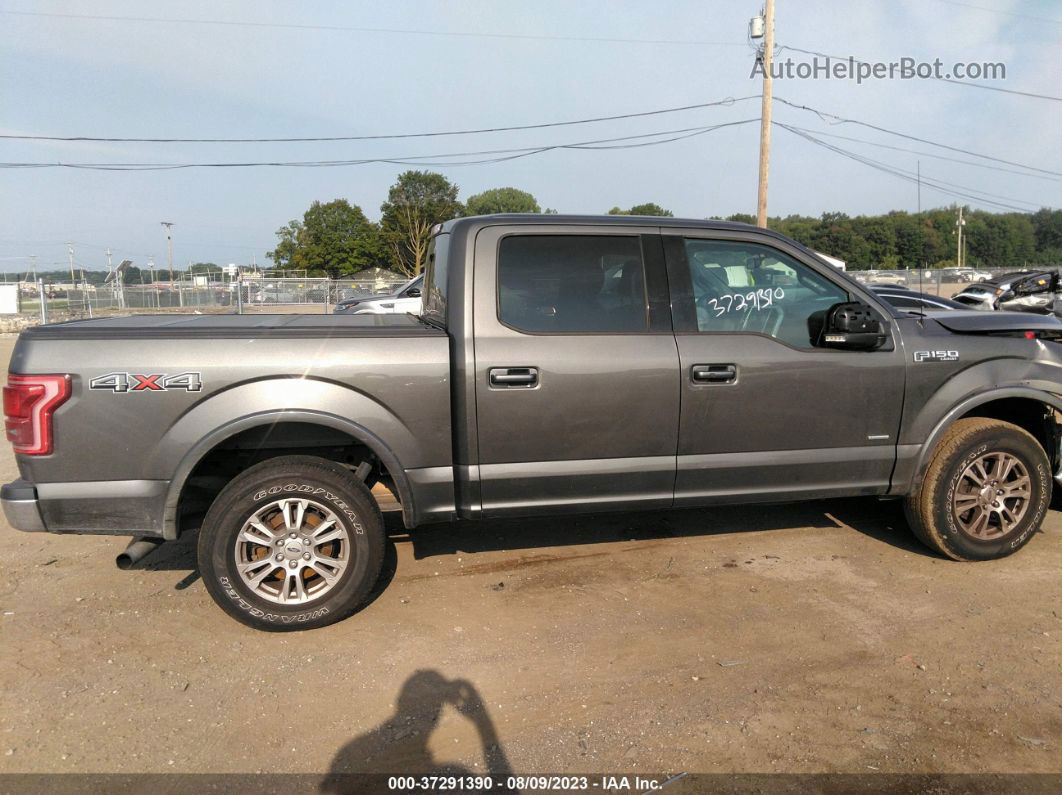 2017 Ford F-150 Lariat Gray vin: 1FTEW1EP1HKD77825