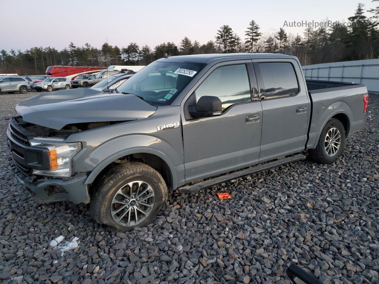 2019 Ford F150 Supercrew Gray vin: 1FTEW1EP1KKE97762