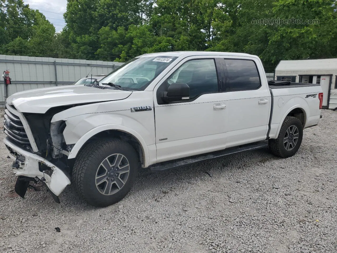 2017 Ford F150 Supercrew White vin: 1FTEW1EP2HFA58992