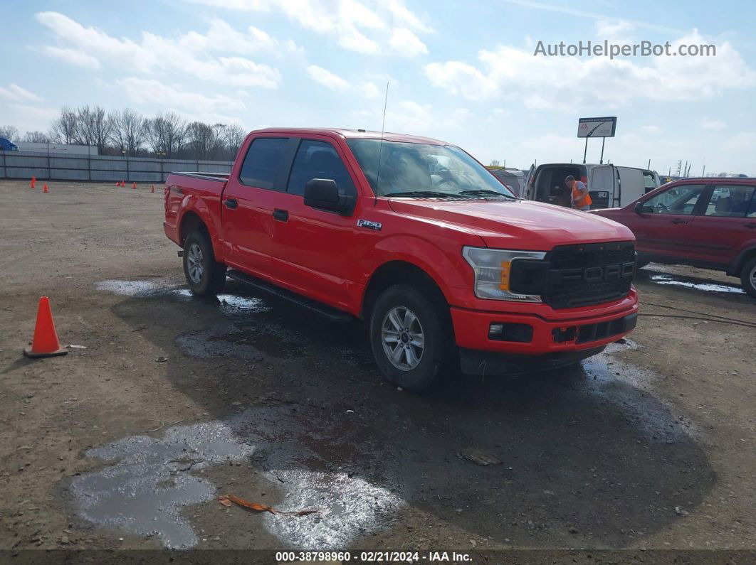 2018 Ford F-150 Xl Red vin: 1FTEW1EP2JFC09934