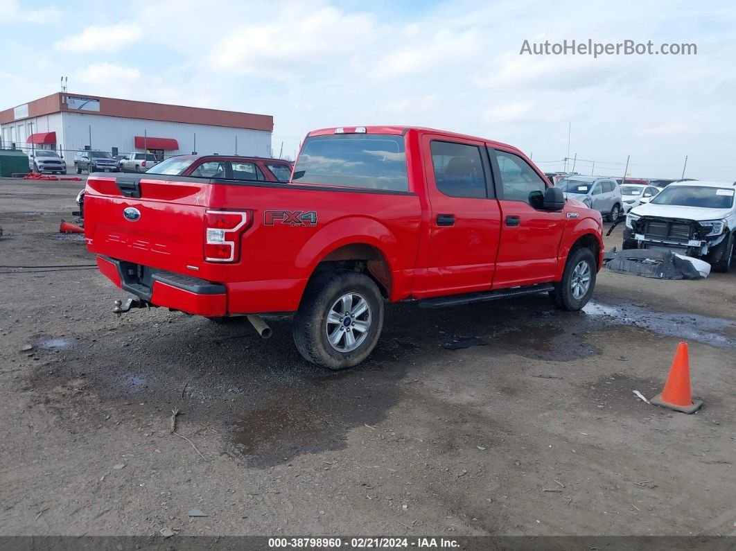 2018 Ford F-150 Xl Red vin: 1FTEW1EP2JFC09934