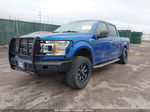 2018 Ford F-150 Xlt Синий vin: 1FTEW1EP2JKC53049