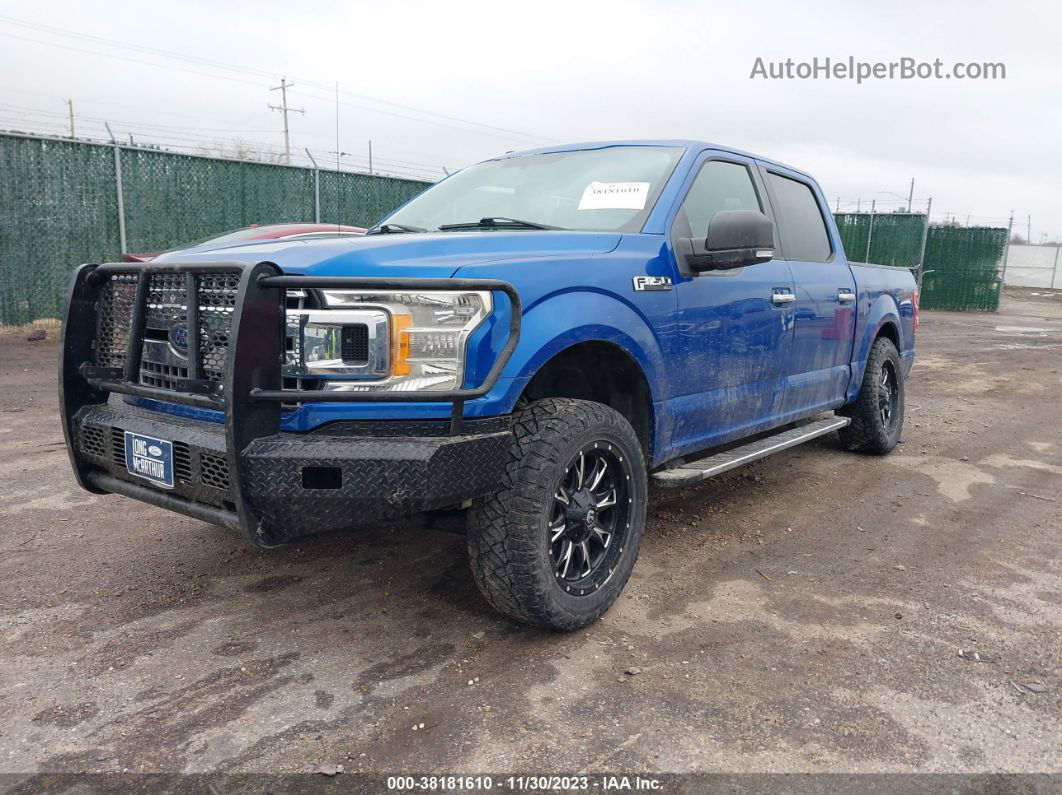 2018 Ford F-150 Xlt Blue vin: 1FTEW1EP2JKC53049