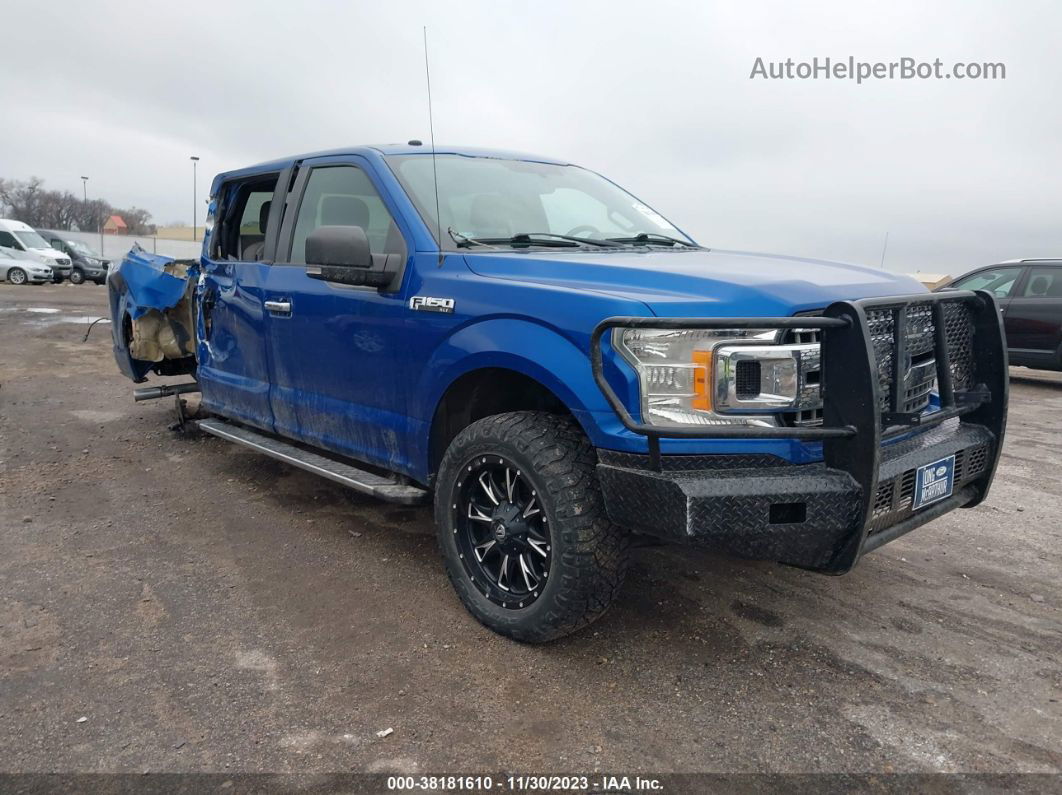 2018 Ford F-150 Xlt Blue vin: 1FTEW1EP2JKC53049