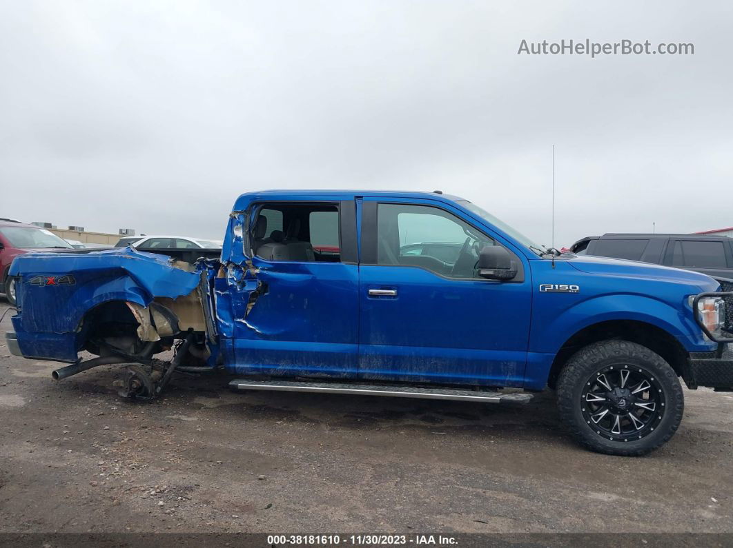 2018 Ford F-150 Xlt Blue vin: 1FTEW1EP2JKC53049