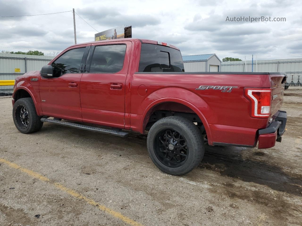 2017 Ford F150 Supercrew Red vin: 1FTEW1EP3HKC52504