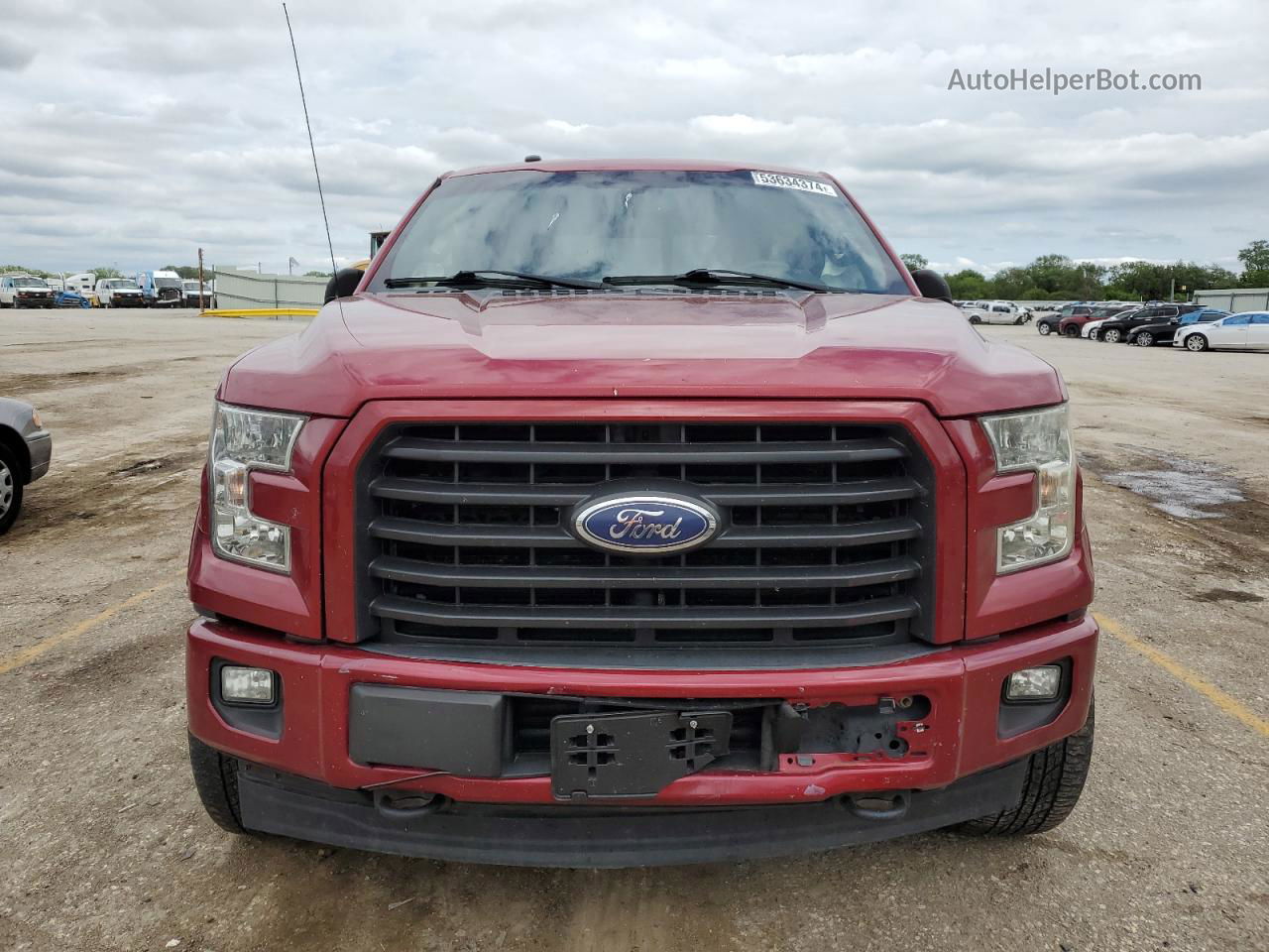 2017 Ford F150 Supercrew Red vin: 1FTEW1EP3HKC52504