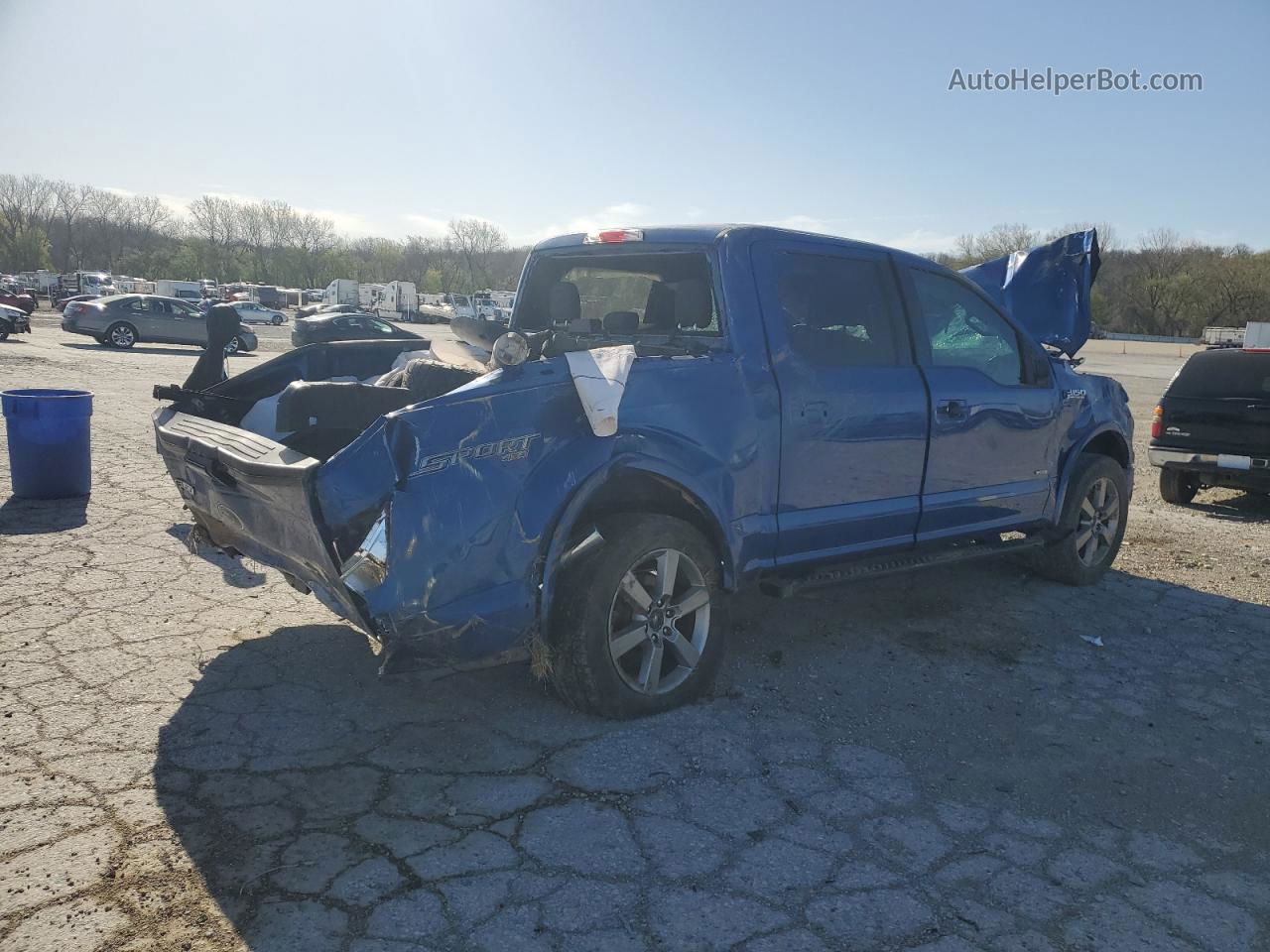 2017 Ford F150 Supercrew Blue vin: 1FTEW1EP3HKD08635