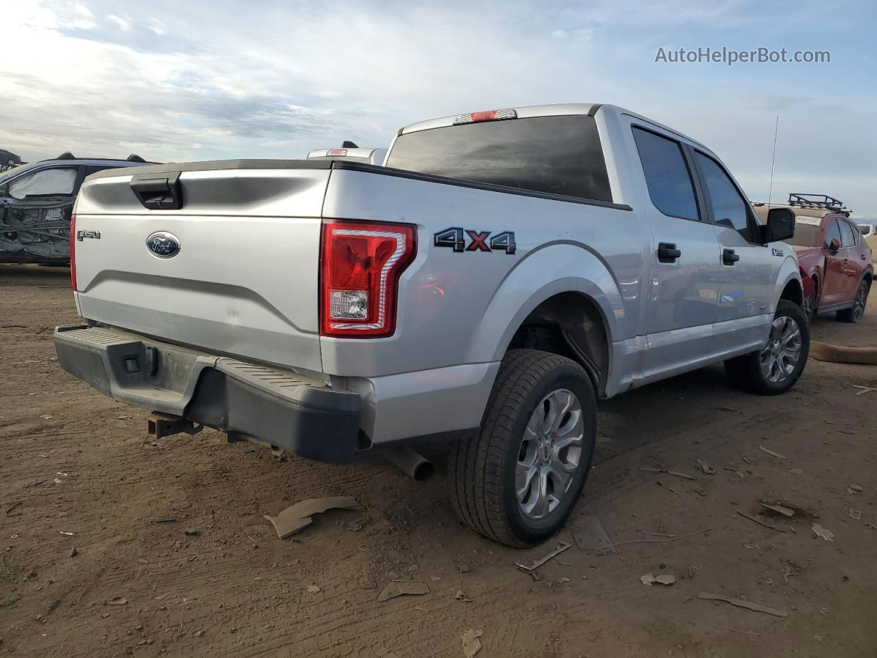 2017 Ford F150 Supercrew Silver vin: 1FTEW1EP3HKE16799