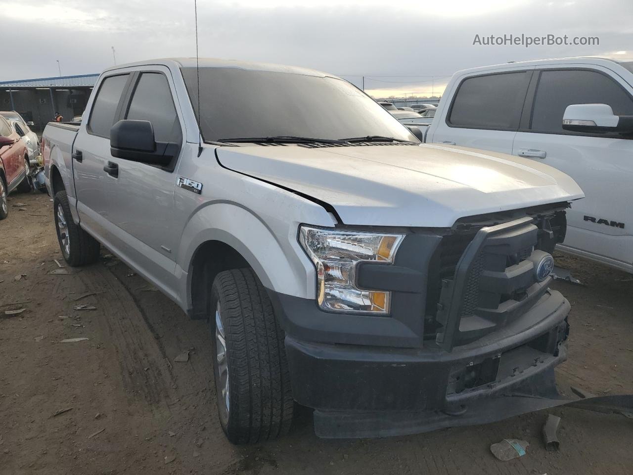 2017 Ford F150 Supercrew Silver vin: 1FTEW1EP3HKE16799