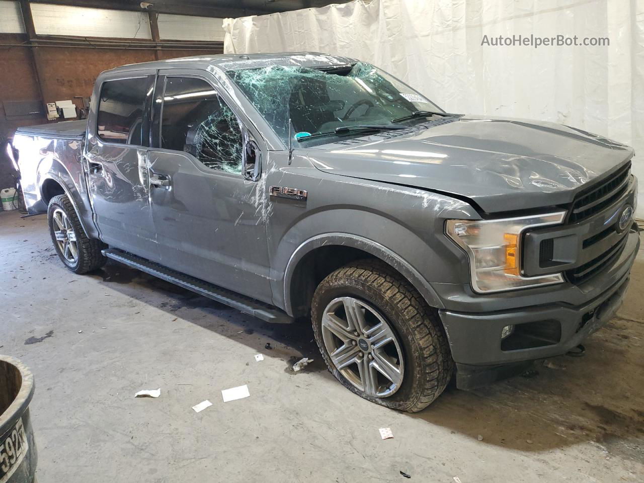 2018 Ford F150 Supercrew Gray vin: 1FTEW1EP3JFD30889