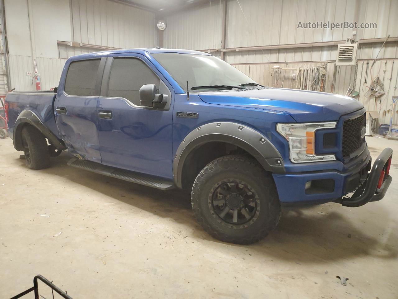 2018 Ford F150 Supercrew Синий vin: 1FTEW1EP3JKC80230