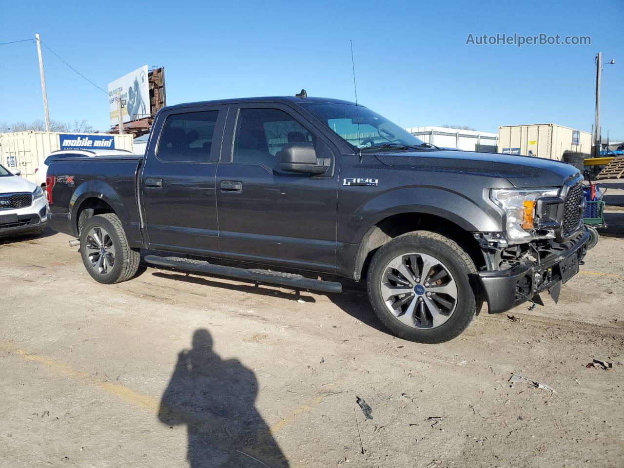 2020 Ford F150 Supercrew Gray vin: 1FTEW1EP3LKD44298