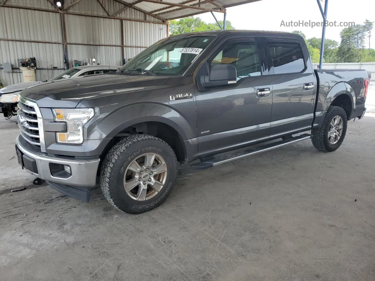 2017 Ford F150 Supercrew Gray vin: 1FTEW1EP4HFC84158