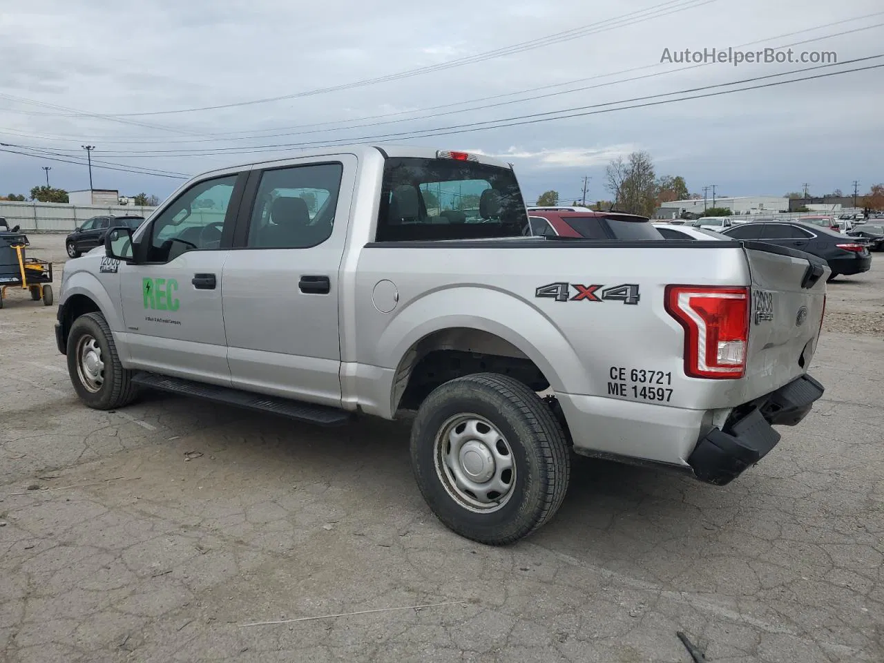 2017 Ford F150 Supercrew Серебряный vin: 1FTEW1EP4HKC59252