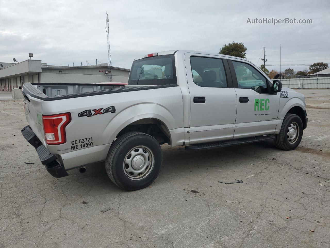 2017 Ford F150 Supercrew Silver vin: 1FTEW1EP4HKC59252