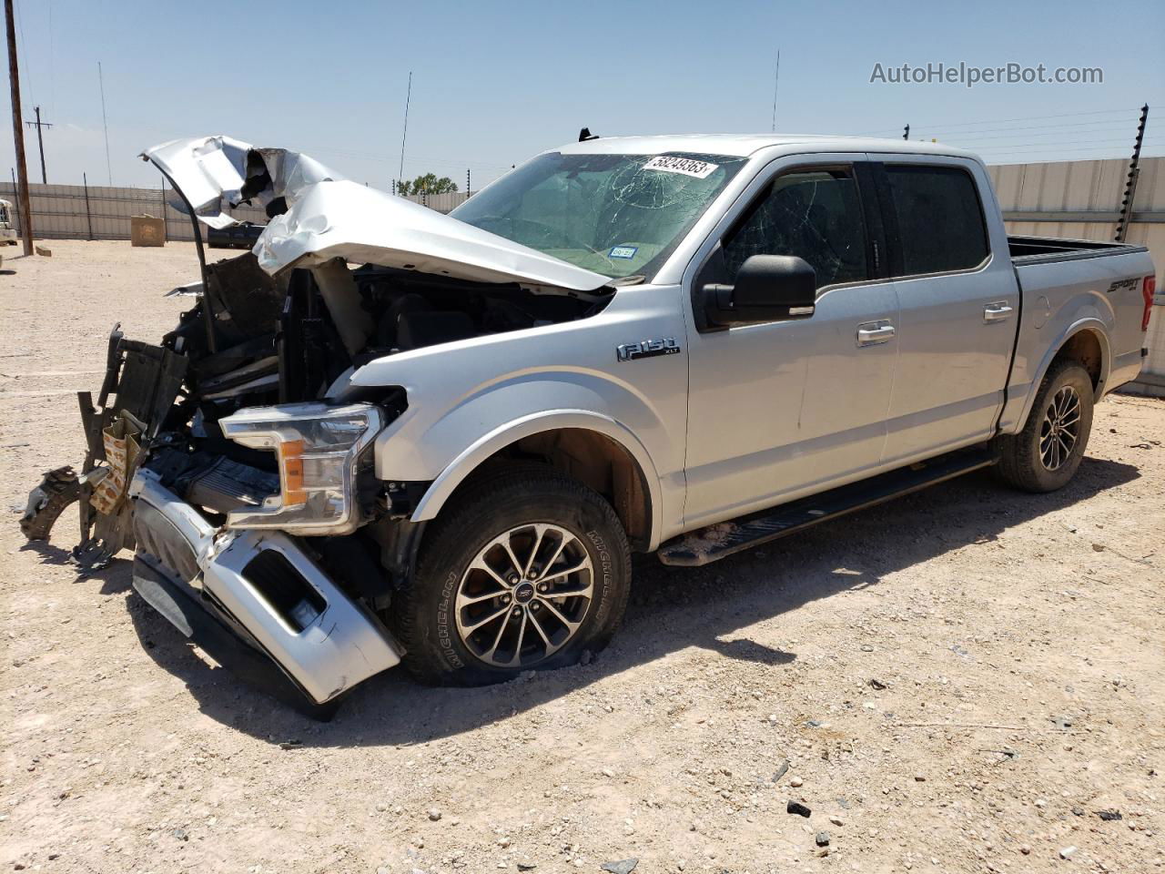 2019 Ford F150 Supercrew Silver vin: 1FTEW1EP4KKC10883