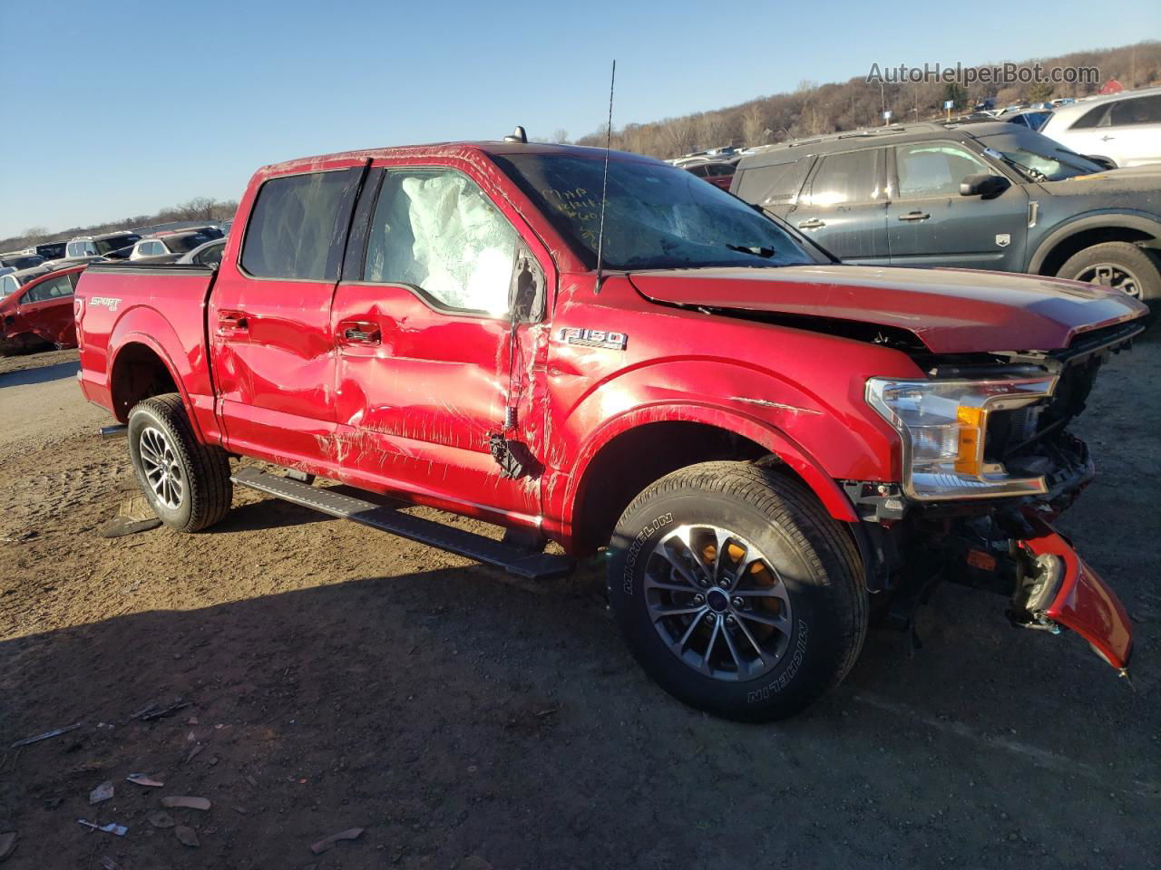 2020 Ford F150 Supercrew Red vin: 1FTEW1EP4LFB18974
