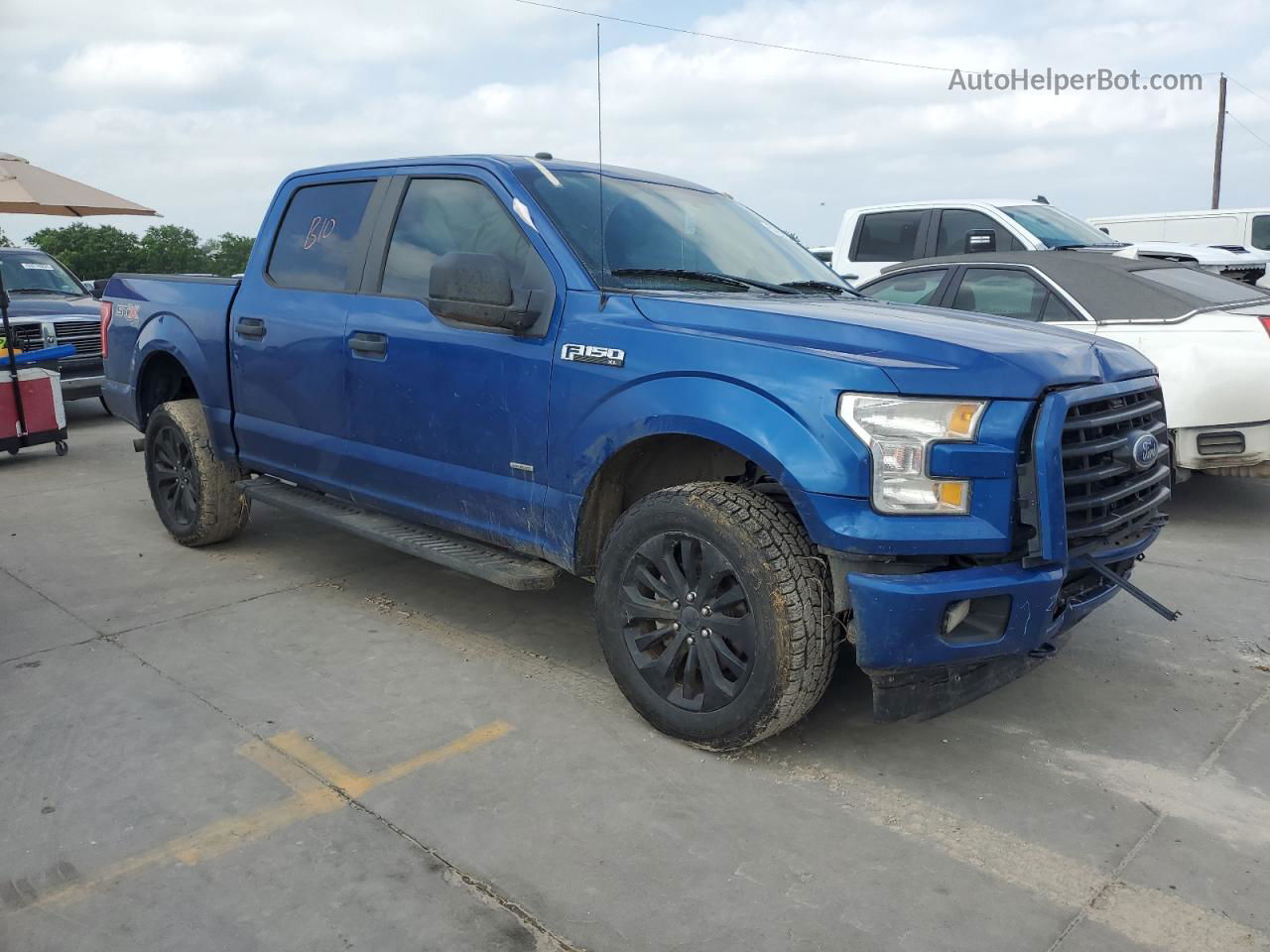 2017 Ford F150 Supercrew Blue vin: 1FTEW1EP5HKD94286