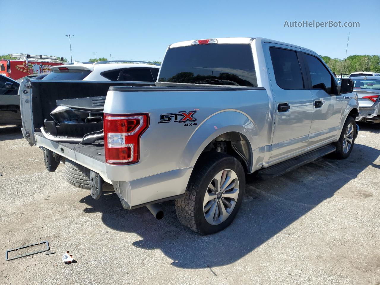 2018 Ford F150 Supercrew Silver vin: 1FTEW1EP5JKF70372