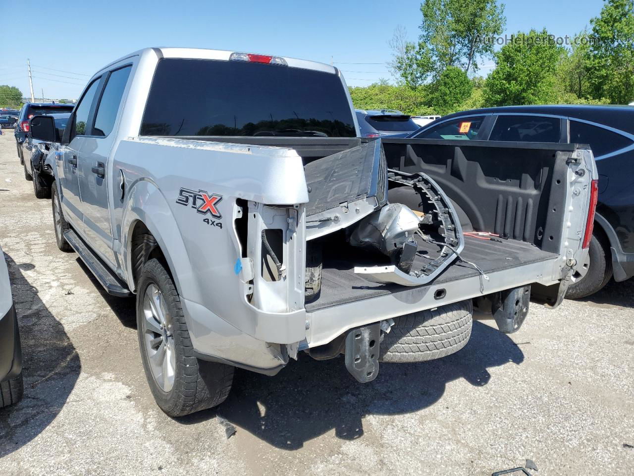 2018 Ford F150 Supercrew Silver vin: 1FTEW1EP5JKF70372