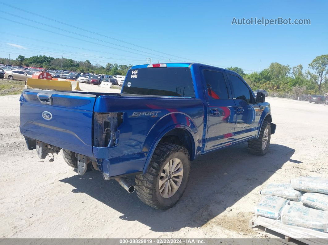 2017 Ford F-150 Xlt Blue vin: 1FTEW1EP7HFB68758