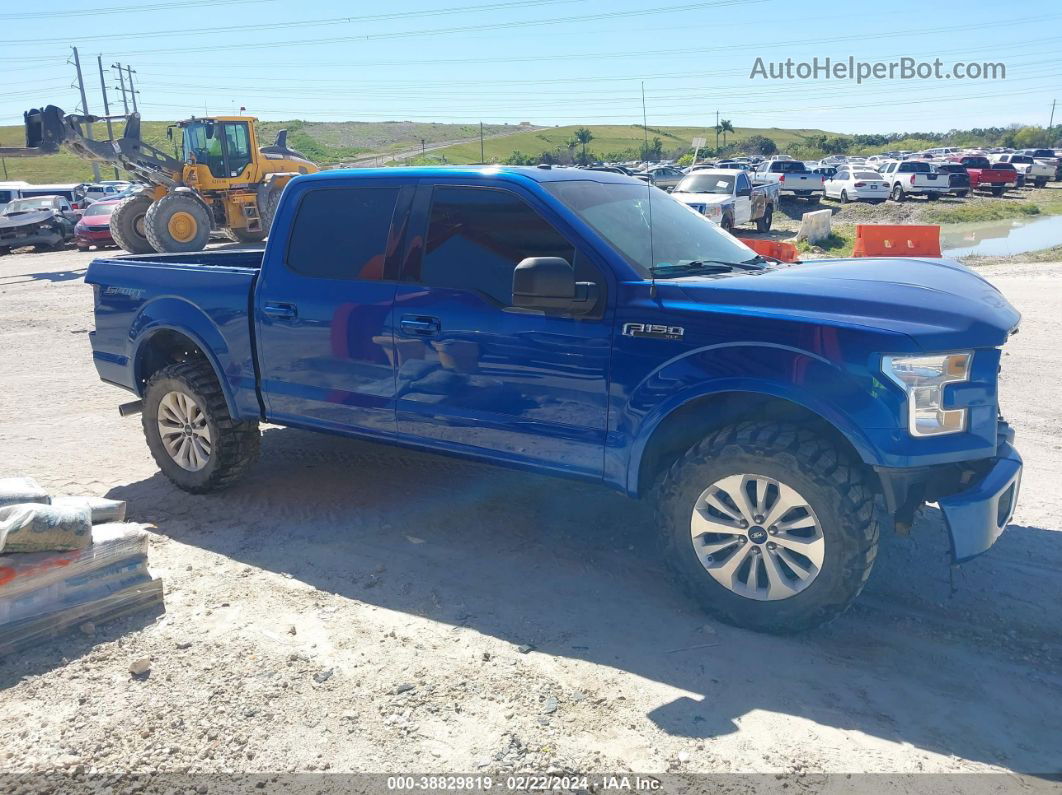 2017 Ford F-150 Xlt Blue vin: 1FTEW1EP7HFB68758