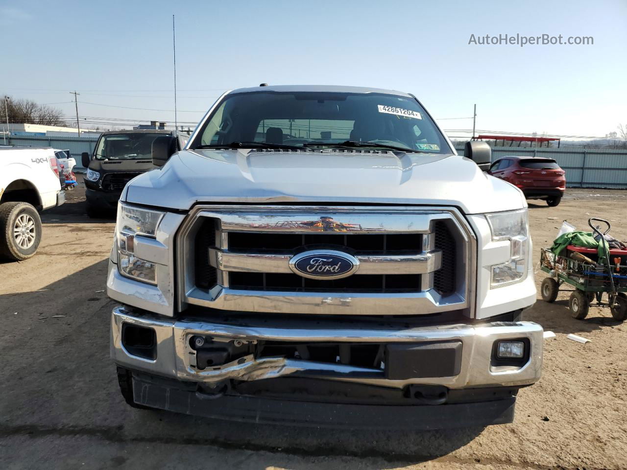 2017 Ford F150 Supercrew Silver vin: 1FTEW1EP7HFC05727