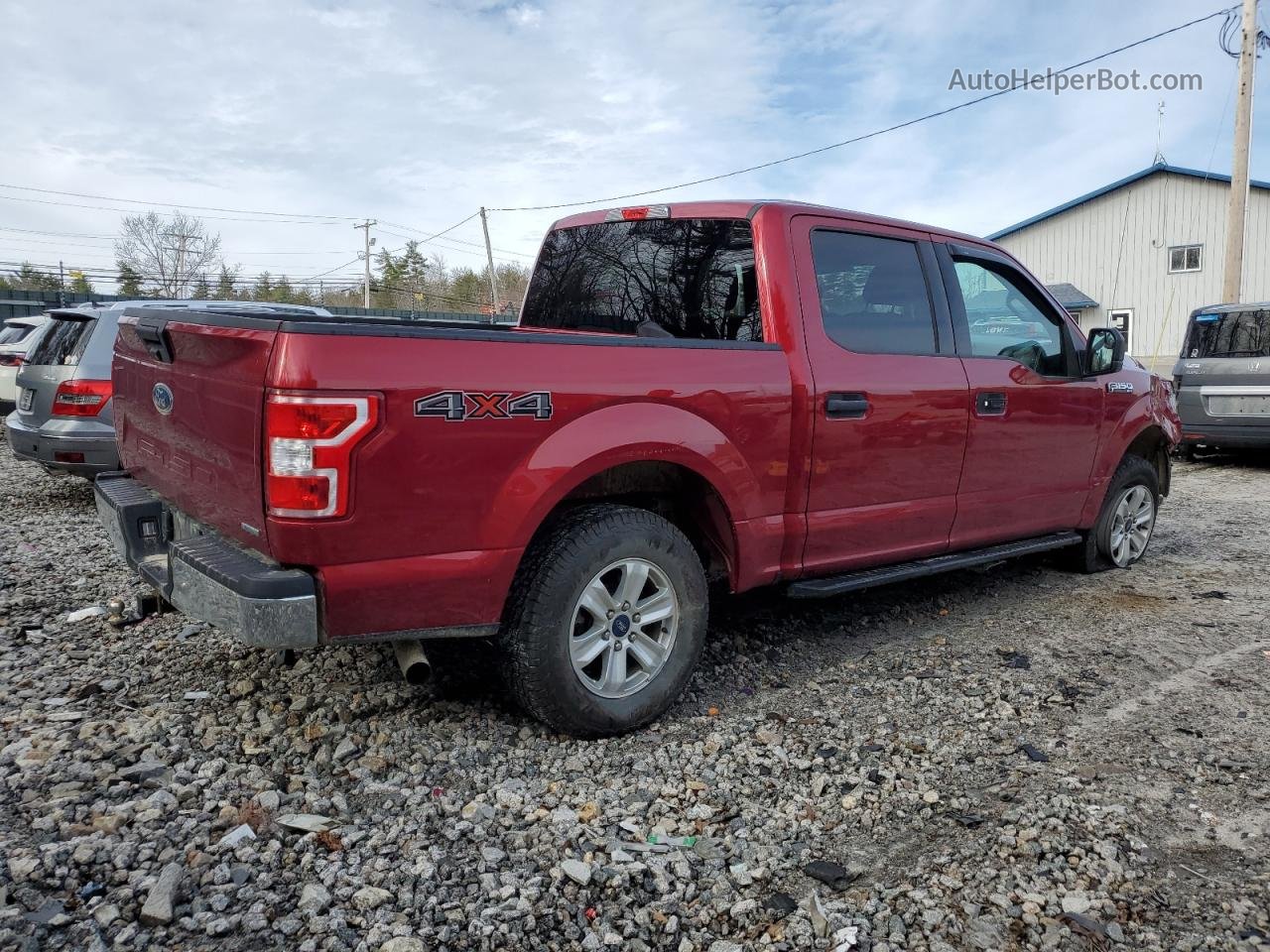 2018 Ford F150 Supercrew Red vin: 1FTEW1EP7JFC75329