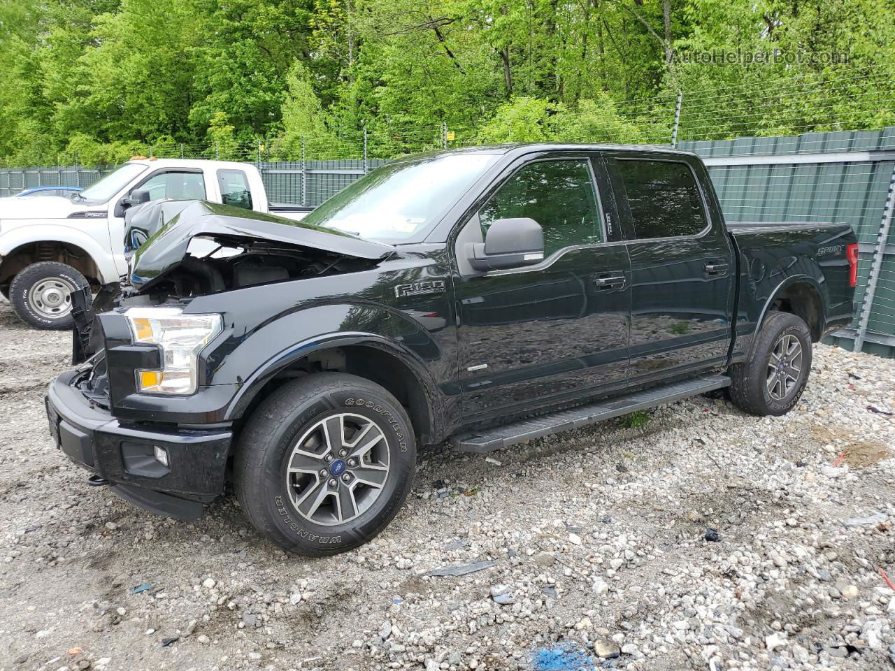 2017 Ford F150 Supercrew Black vin: 1FTEW1EP8HFB58174