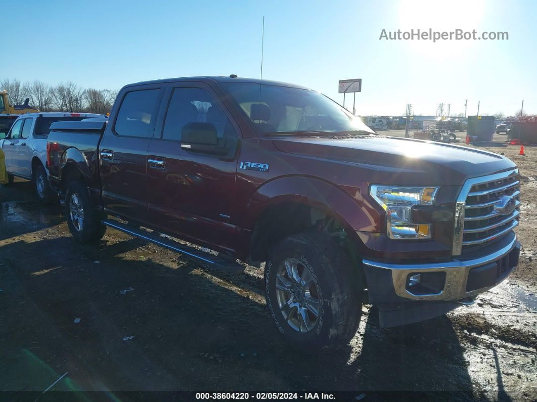 2017 Ford F-150 Xlt Maroon vin: 1FTEW1EP9HFA03858